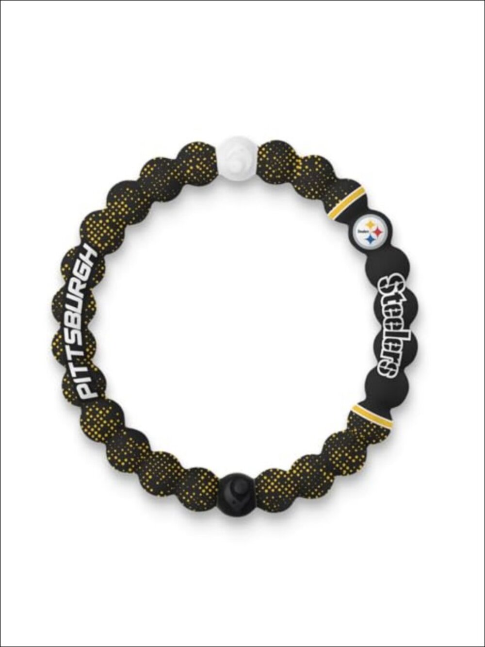 Silicone Beaded Bracelet Sports Fan Slide-On Stretch 7 Inch Large